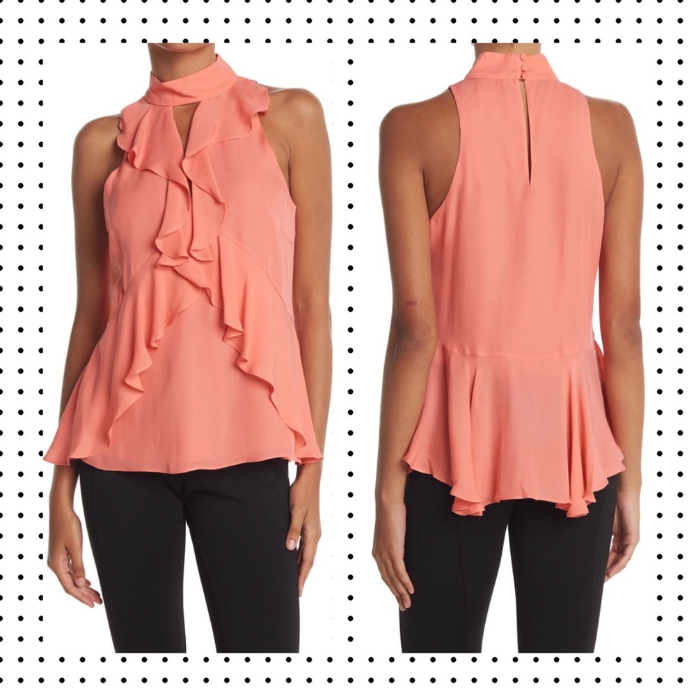 NWT CINQ A SEPT - Solid Moma Silk Top S